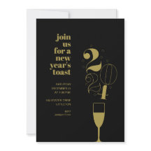 Gold Champagner Glass 2024 Silvester-Party