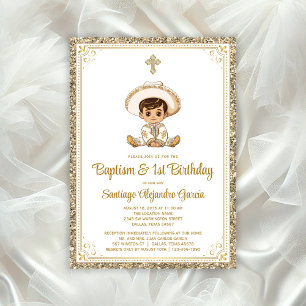 Gold Charro Baptême & Invitation d'anniversaire