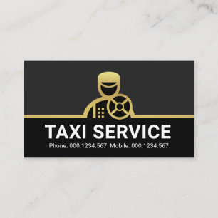 Gold Chauffeur Fahrer fahren Visitenkarte