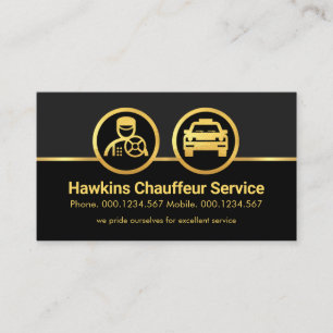 Gold Chauffeur Taxi Visitenkarte