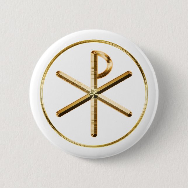 Gold-Chi-Rho-Symbol Button (Vorderseite)