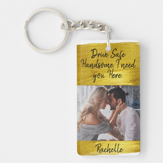 Gold Chic Elegant Drive Safe Custom Photo Porte -  (Devant)