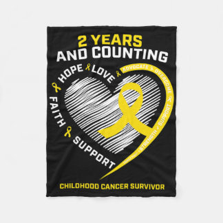 Gold Childhood Cancer Survivor Kids Boys Girls Can Fleecedecke