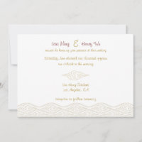 Gold Chinese Nuages Invitations de mariage