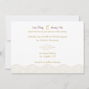Gold Chinese Nuages Invitations de mariage