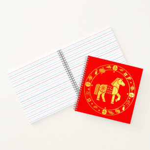 Gold Chinesisch im neuen Jahr 2026 Notizbuch