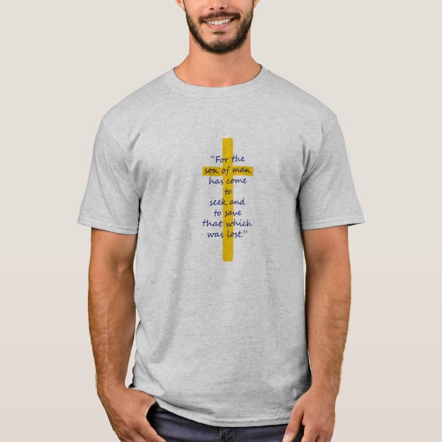 Gold Christlich Cross Shirt (Vorderseite)
