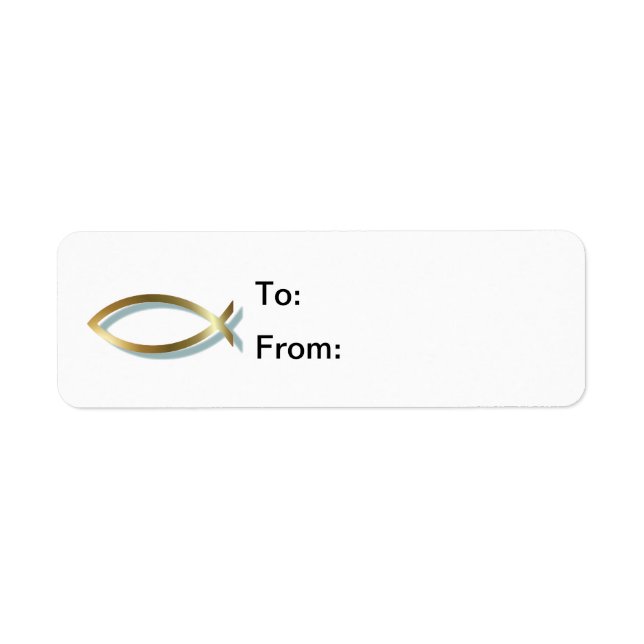 Gold Christliche Fish Gift Tags (Vorne)