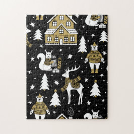 Gold Christmas Aesthetic Pattern- Elegant Metallic
