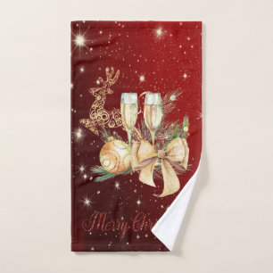 Gold Christmas Ball,Wine Glass,Reindeer