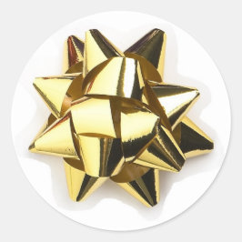 Gold Christmas Bow/Ribbon-Umschlag Aufkleber