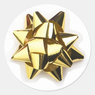 Gold Christmas Bow/Ribbon-Umschlag Aufkleber