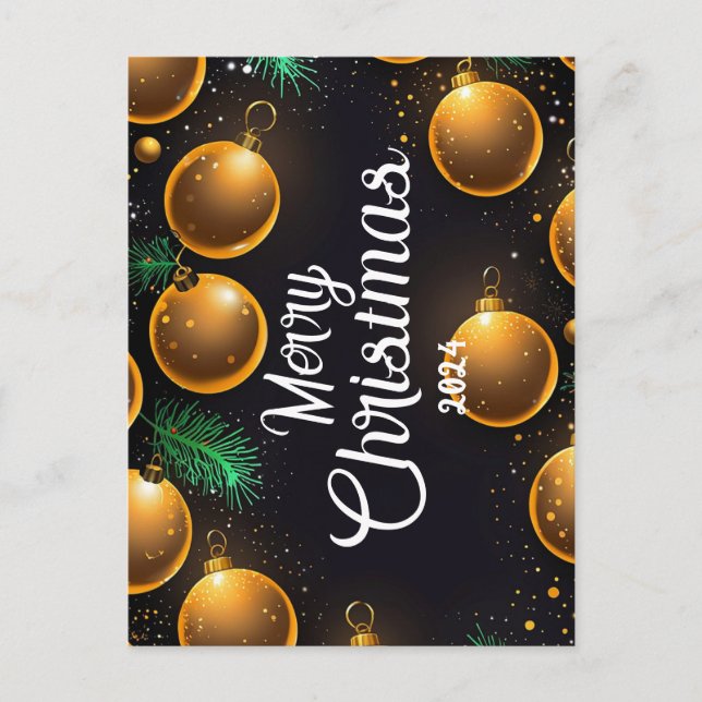 Gold Christmas - Cartes Pour Fêtes Annuelles  (Devant)