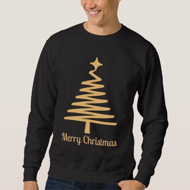 Gold Christmas Novelty Blank Sweatshirt (Vorderseite)