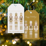 GOLD CHRISTMAS NUTCRACKER GIFT STICKER GESCHENKANHÄNGER<br><div class="desc">Klassische und elegante Kollektion Gold Nutcrackers</div>