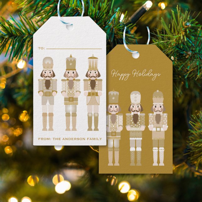 GOLD CHRISTMAS NUTCRACKER GIFT STICKER GESCHENKANHÄNGER (Von Creator hochgeladen)