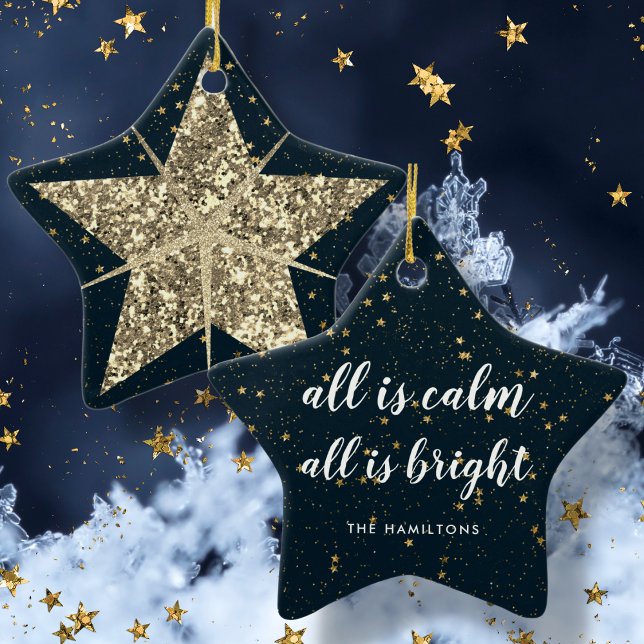 Gold Christmas Star | Alles in allem ist eine gute Keramik Ornament (Von Creator hochgeladen)