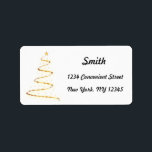 Gold Christmas Tree Rücksendeadresse Label Adressaufkleber<br><div class="desc">Gold Christmas Tree Rücksendeadresse Label</div>