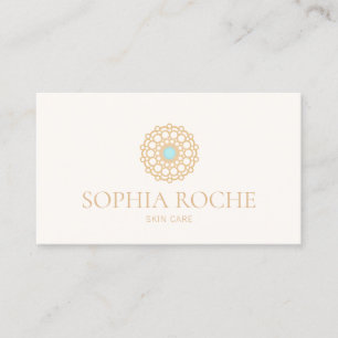 Gold Circle Mandala Logo Beauty Skin Care Wellness Visitenkarte