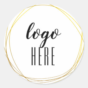 Gold Circle Rings Border Glitzer Custom Logo Runder Aufkleber