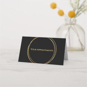 Gold Circle Stylist Terminkarte