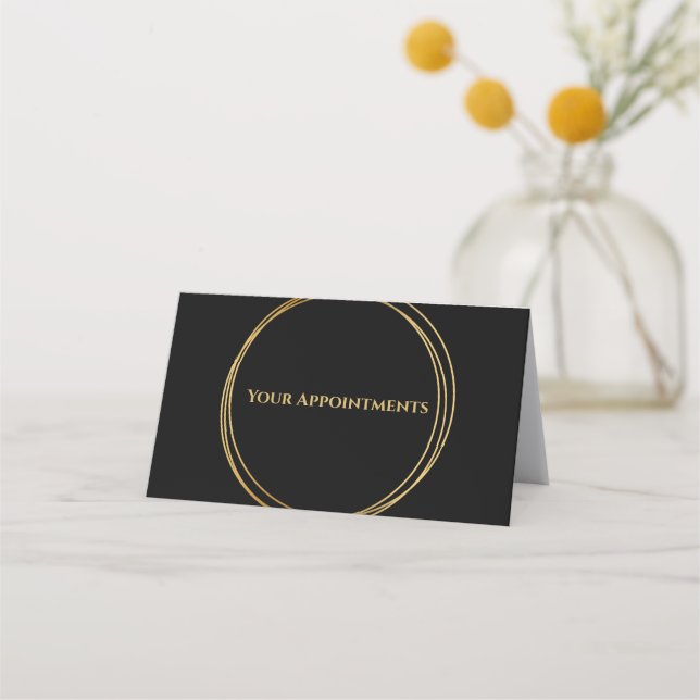 Gold Circle Stylist Terminkarte (Vorderseite)