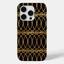 Gold Circle Trellis4 auf schwarz Case-Mate iPhone Hülle
