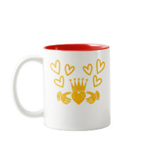 Gold Claddagh Ring Coffee Mug