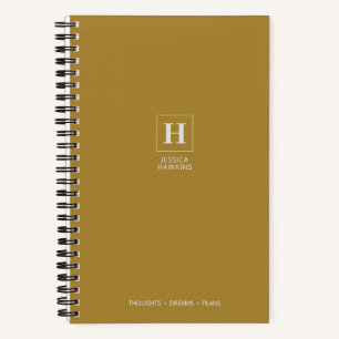 Gold Classic Monogram Notizbuch