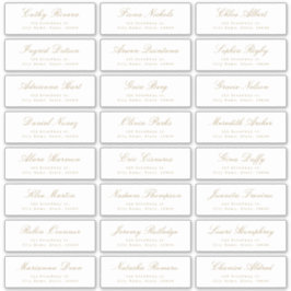 Gold Classic Skript Hochzeitsgast-Adresse-Label Aufkleber