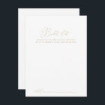 Gold Classy Chic Wedelbuchkarten Postkarte<br><div class="desc">Diese schicken Eimerkarten sind die perfekte Wahl für einen rustikalen Hochzeitsempfang oder Brautparty. Das einfache und elegante Design zeichnet sich durch klassische und extravagante Schriftzeichen in Gold aus. Ändern Sie den Wortlaut in Anzug jedes Lebensereignisses. Das Schild der Schaufelliste wird separat verkauft.</div>