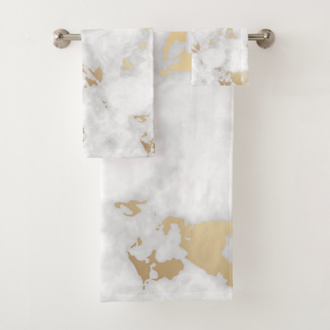 Gold Classy Marble stone Royal Badhandtuch Set (Insitu)