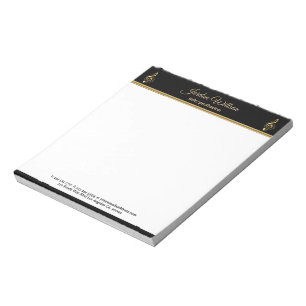 Gold Clef And Stripe Notizblock