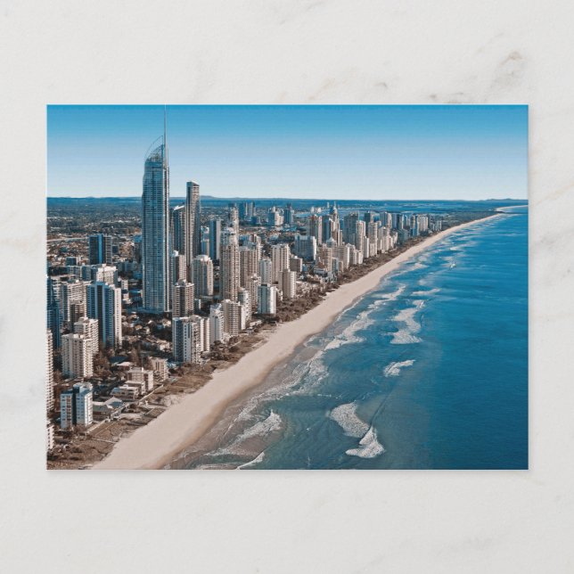 Gold Coast Australia Luftaufnahme Postkarte (Vorderseite)