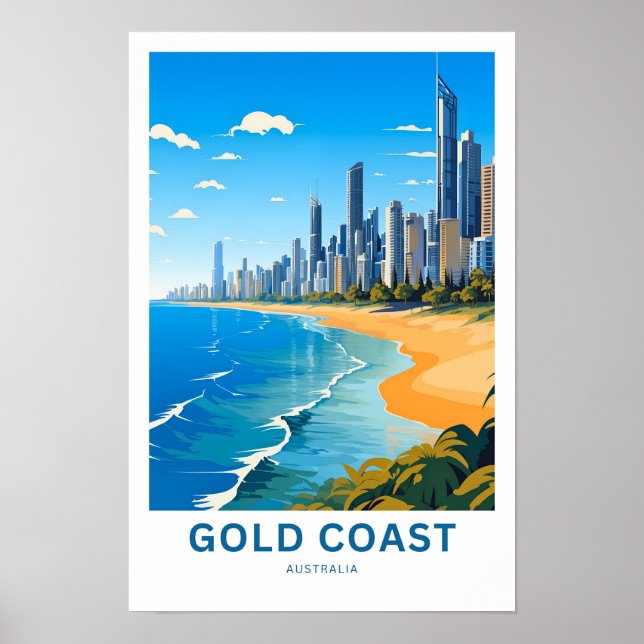 Gold Coast Australia Reisedrucke Poster (Vorne)
