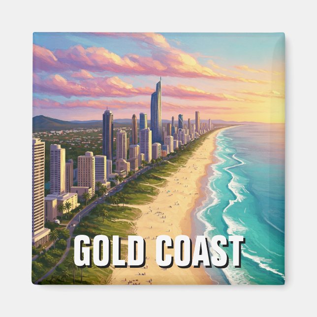 Gold Coast Australia Reisen Magnet (Vorne)