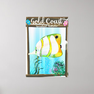 Gold Coast Australia Reiseplakat. Leinwanddruck
