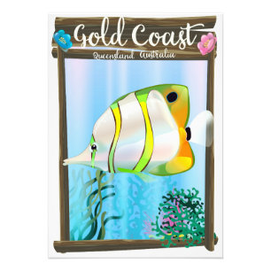 Gold Coast Australien Reiseplakat. Fotodruck