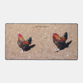 Gold Cockerel Rooster desk mat Schreibtischunterlage