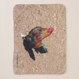 Gold Cockerel Rooster sherpa blanket Sherpadecke