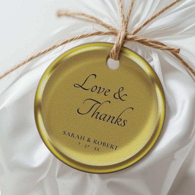 Gold Coin Elegant Luxury Wedding Vielen Dank Geschenkanhänger (Gold Coin Elegant Luxury Wedding Thank You Favor Tags
)