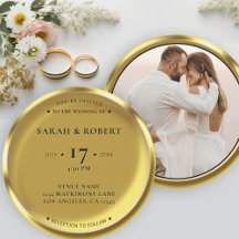 Gold Coin Elegantes Foto Hochzeit