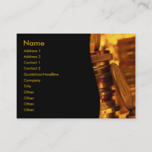 Gold Coins Business Card Visitenkarte