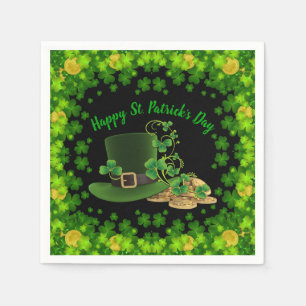 Gold Coins & Kleeblatts St. Patrick's Day Serviette
