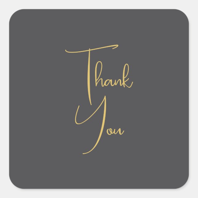 Gold Color Handwriting Professional Custom Quadratischer Aufkleber (Vorderseite)