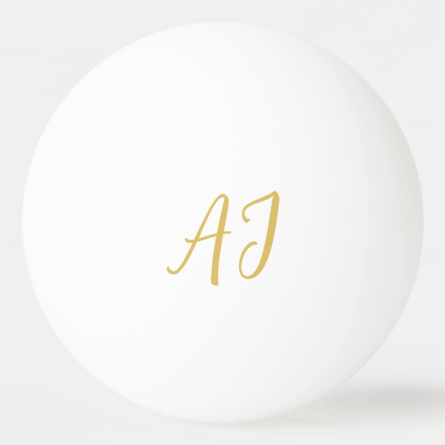 Gold Color Monogram Professional Classical Initial Tischtennisball (Vorderseite)