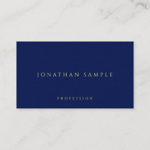 Gold Color Text Premium Dick Luxus Blau Visitenkarte