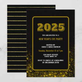 GOLD CONFETTI 2025 Neujahrsfest Einladung