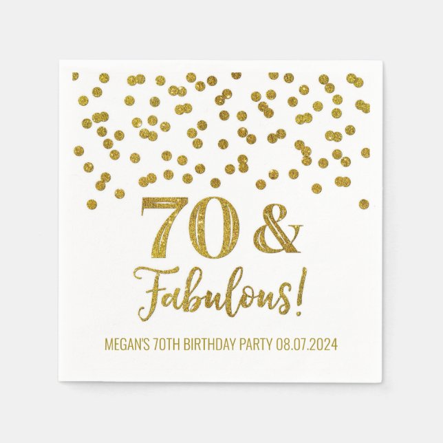 Gold Confetti 70 & Fabulous Serviette (Vorderseite)