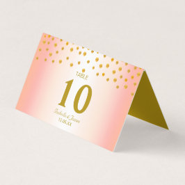 Gold Confetti auf Rose Goldhochzeit